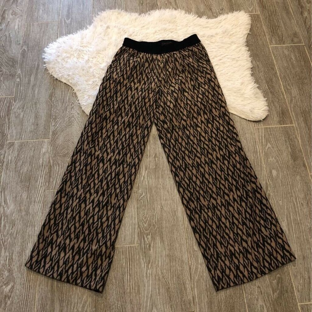 Sanctuary Palazzo Pants Brown Black Geometric XS
